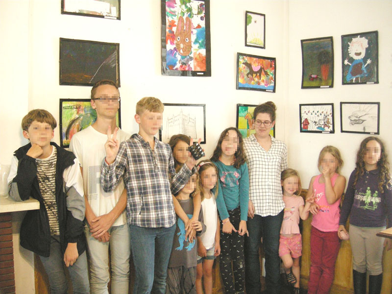 Exposition du cours de dessin des enfants et adolescents