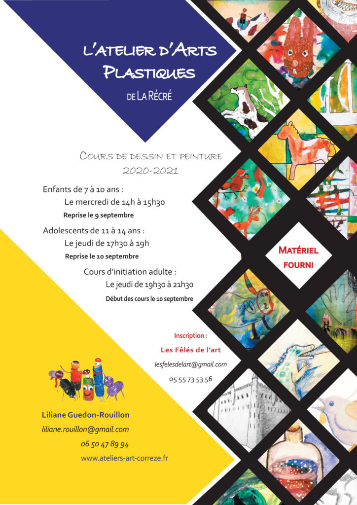 Affiche ateliers d'arts plastiques à Masseret