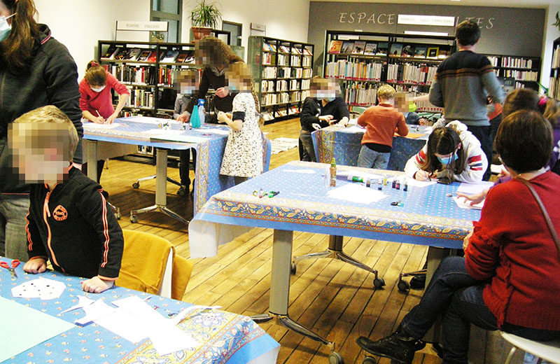 Atelier artistique encre enfants Treignac