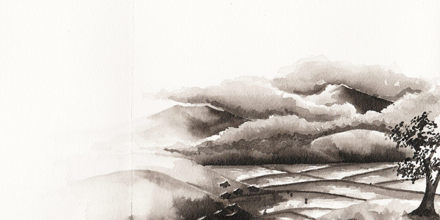 illustration encre de chine Voyage en Chine 2