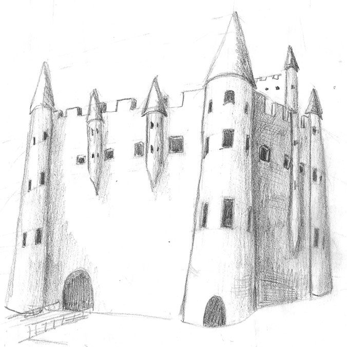 Tutoriel, dessiner un château en perspective