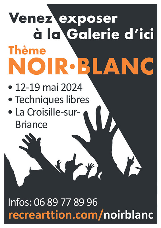 affiche exposition noir et blanc la croisille 2024