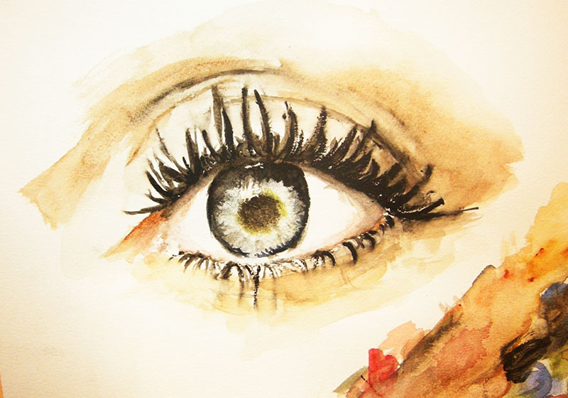 oeil aquarelle cours peinture adolescents masseret