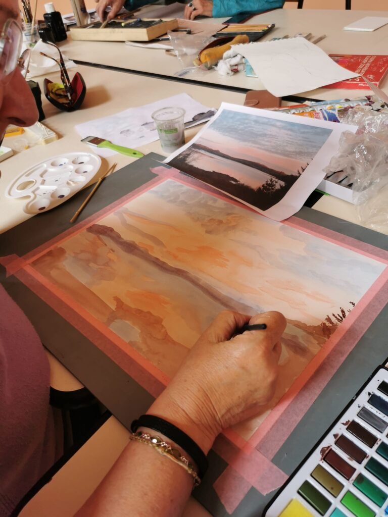 Cours dessin la croisille 31 mai paysage aquarelle2