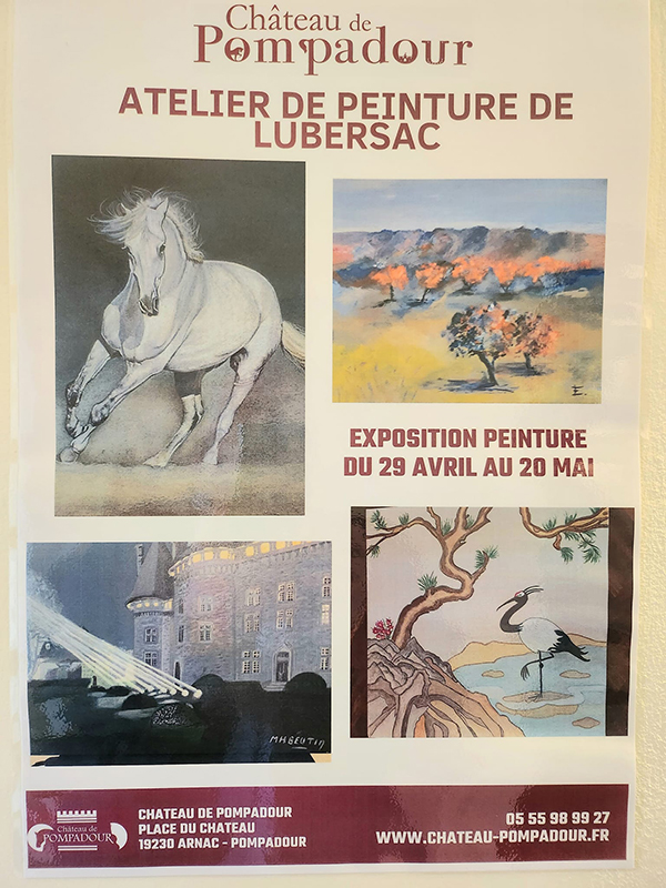 affiche exposition chateau de pompadour