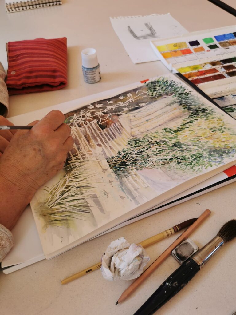 aquarelle Atelier artistique la croisille sur briance 5 avril 2