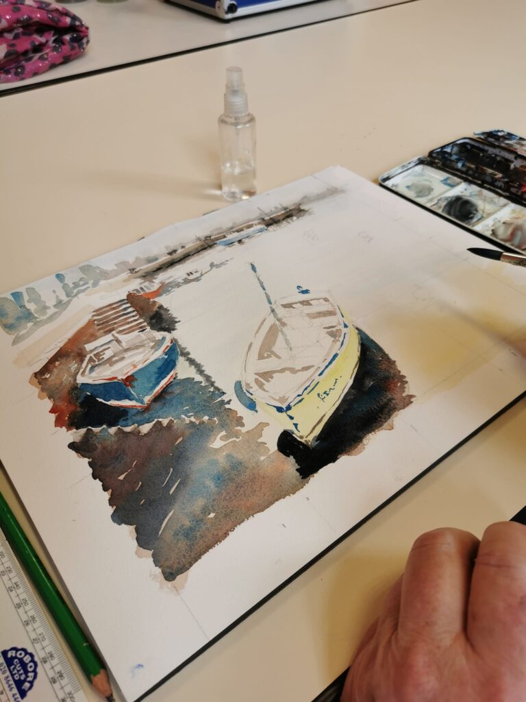 bateau aquarelle 2 la croisille 14 juin