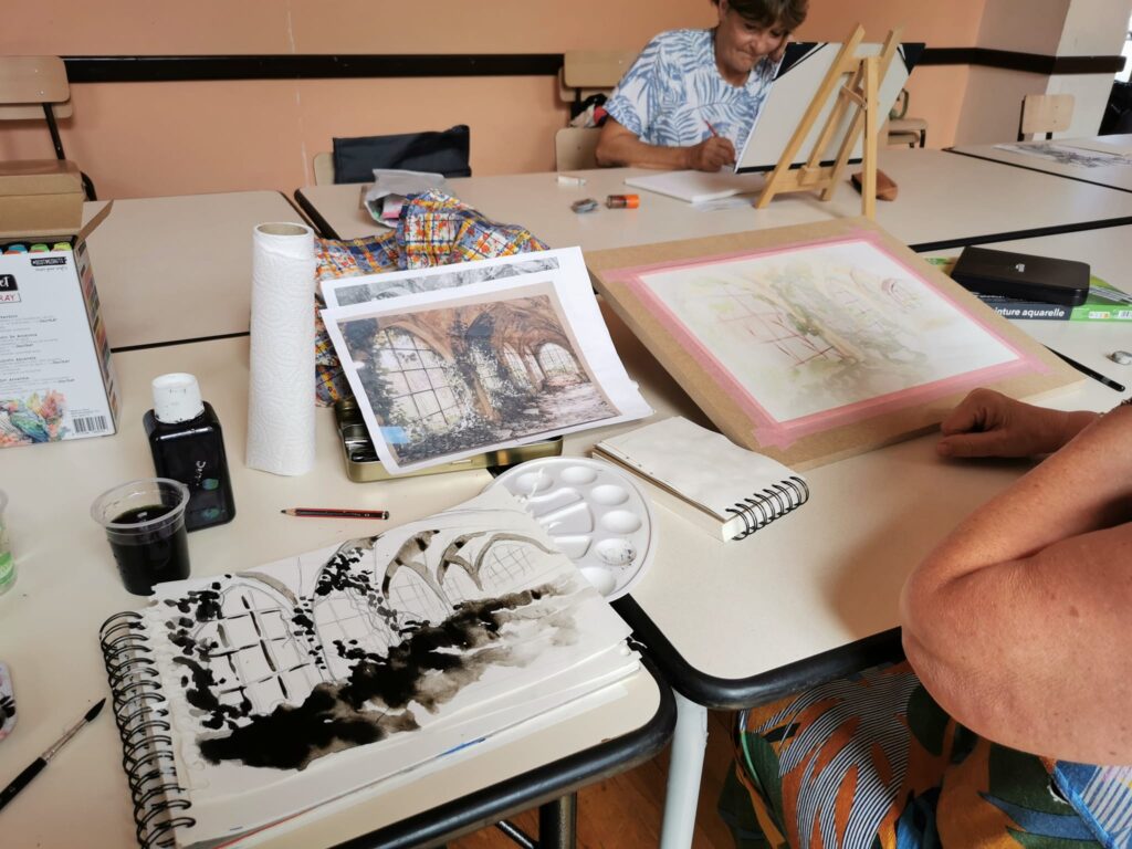 Atelier artistique la croisille 26 juillet