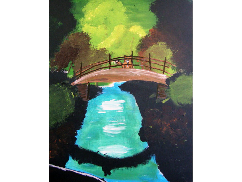 paysage acrylique sur toile cours dessin enfants lubersac