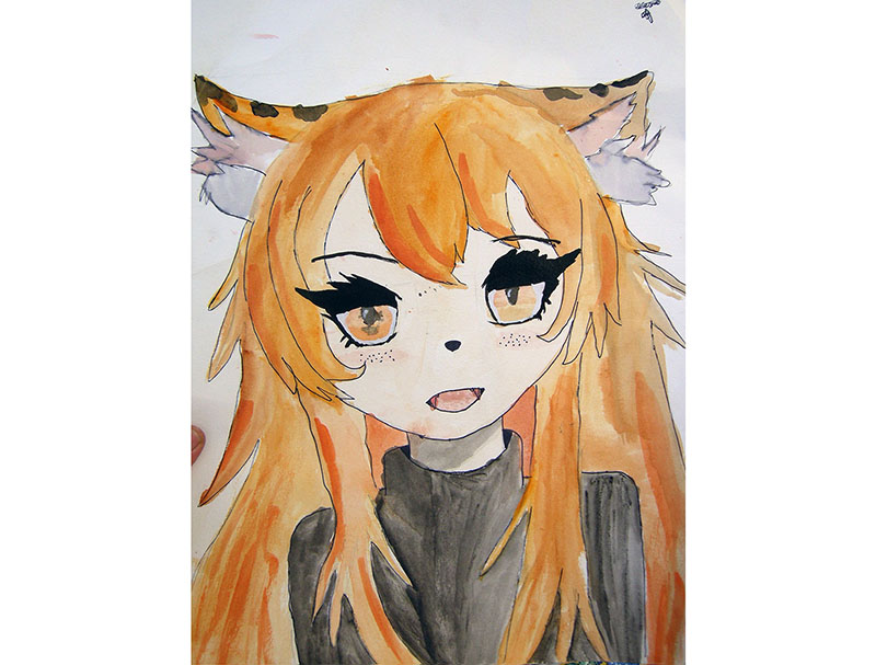 portrait manga aquarelle cours dessin enfants lubersac