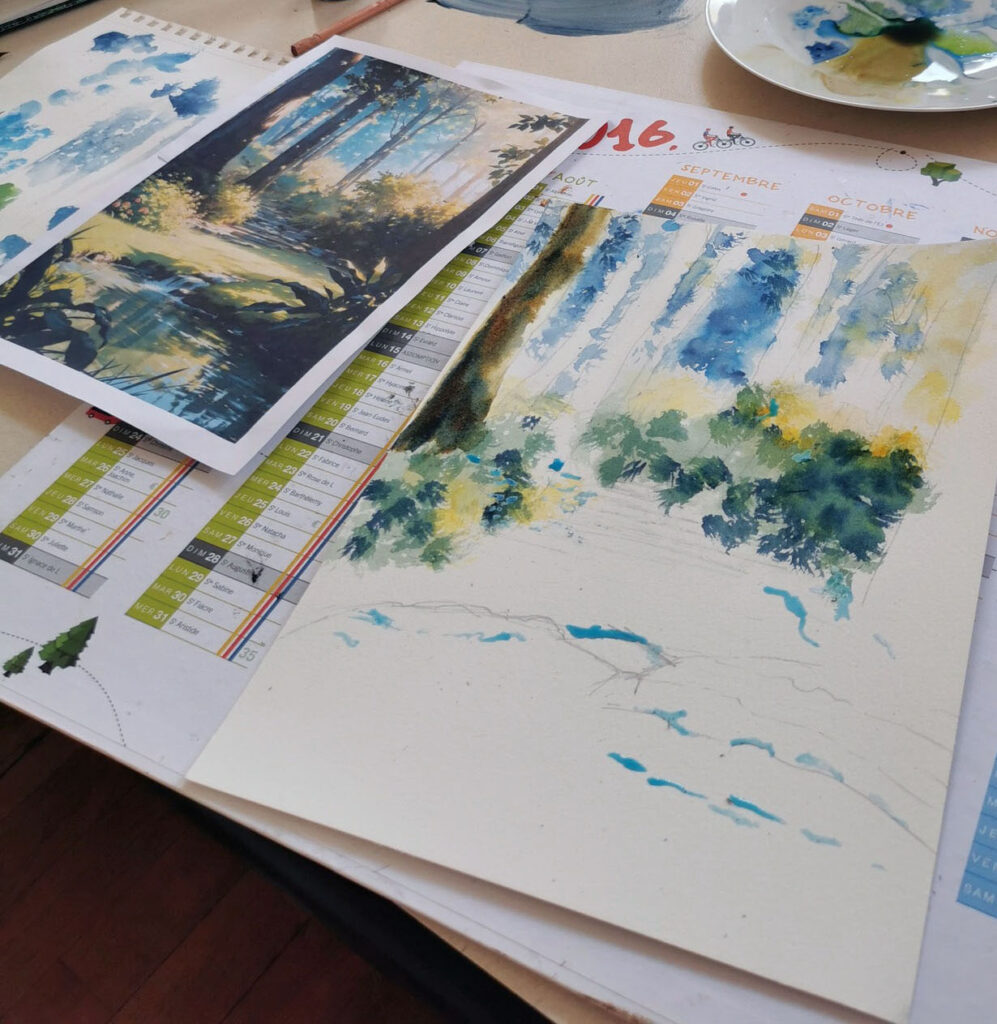 Stage encre la croisille sur briance 5