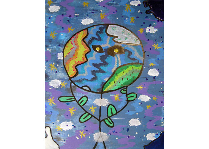 peinture acrylique sur toile avec peinture verre