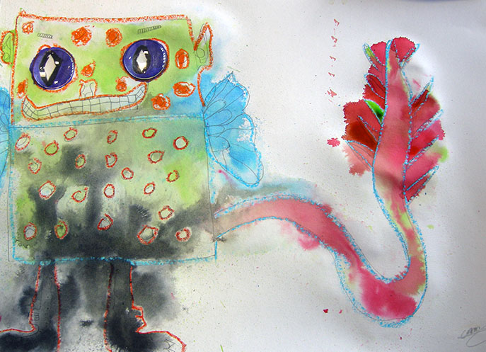 atelier creation monstres encre pastels gras treignac (12)
