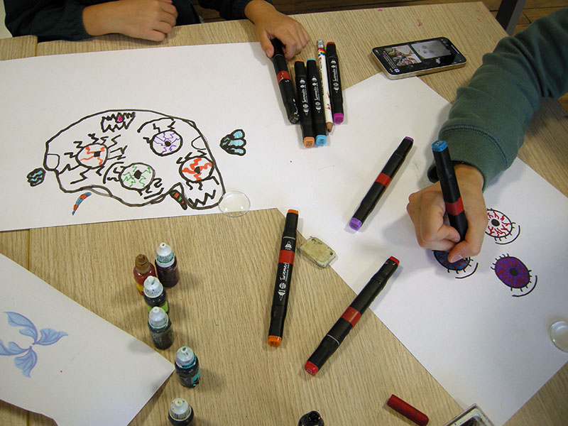 atelier creation monstres encre pastels gras treignac (26)