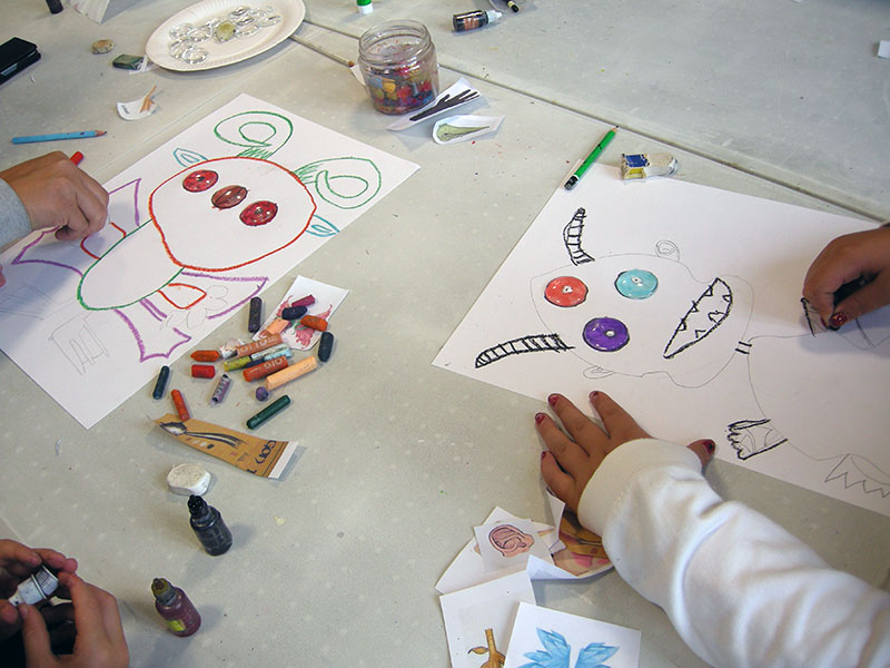 atelier creation monstres encre pastels gras treignac (29)