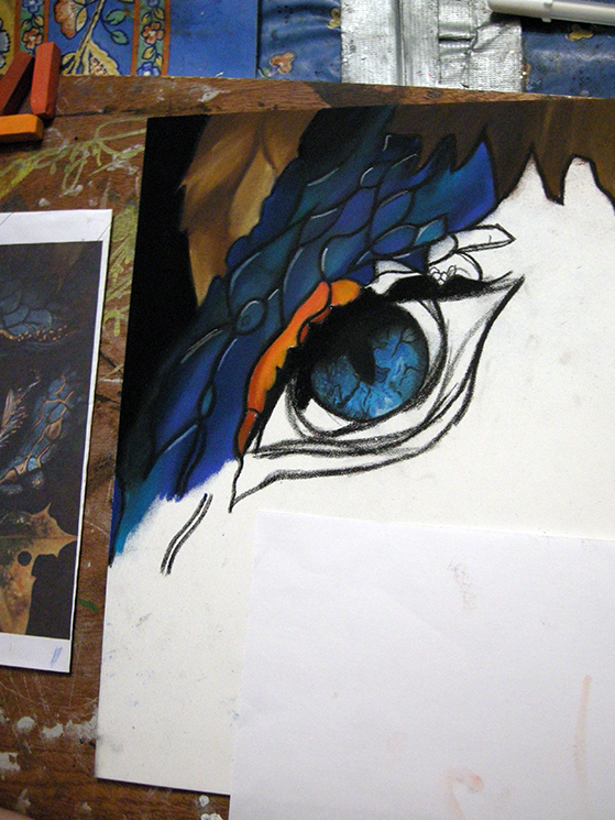 dessin pastel oeil dragon ados masseret(2)