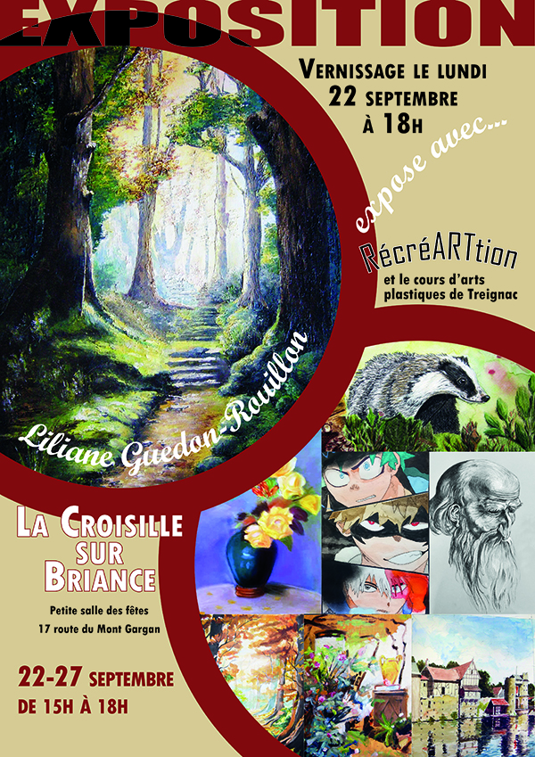 Exposition liliane guedon rouillon la croisille sur briance 2025 affiche