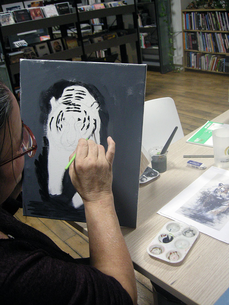 acrylique sur toile cours dessin peinture treignac