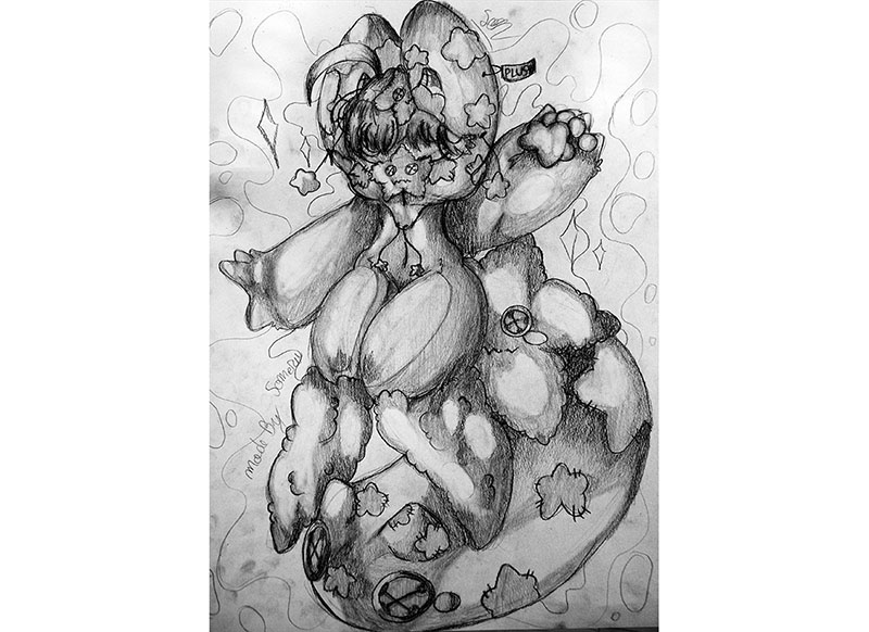 dessin furry crayon graphite treignac