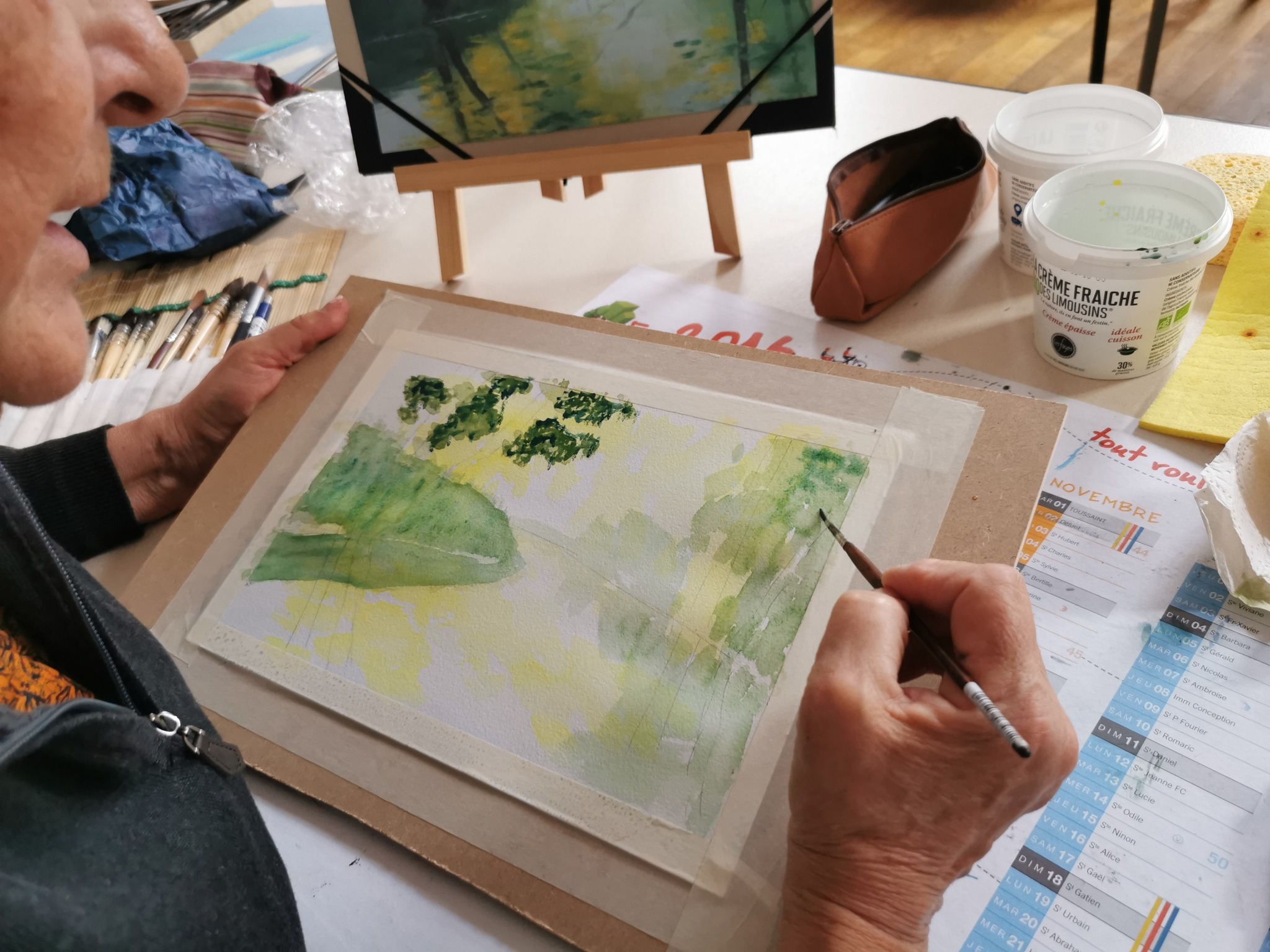 cours dessin peinture la croisille sur briance paysage forêt encre