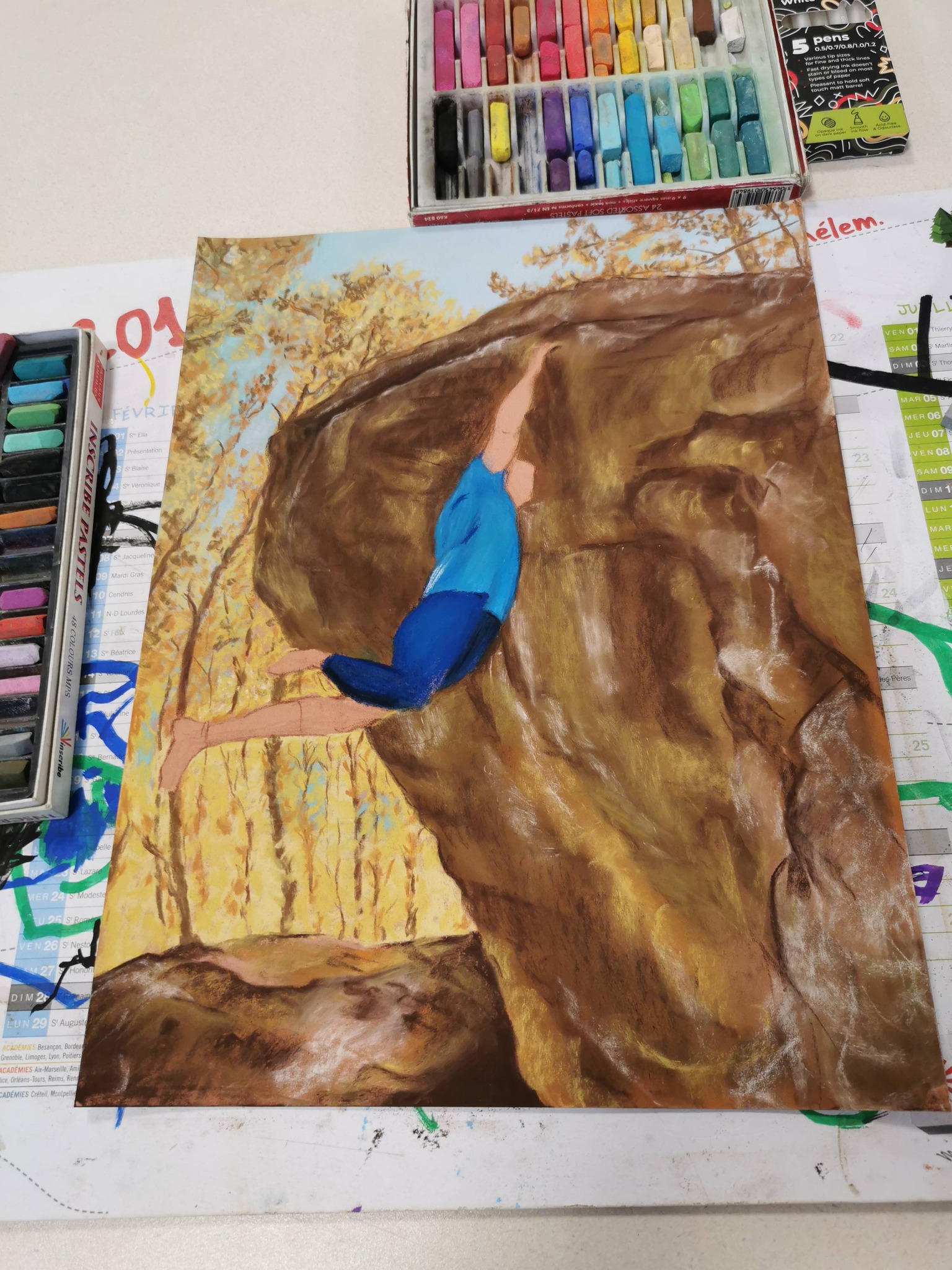 cours dessin peinture la croisille sur briance paysage pastel