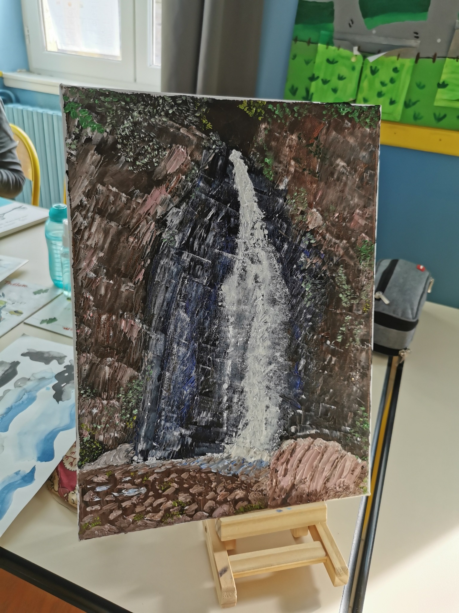 cours dessin peinture la croisille sur briance raisin cascade huile2