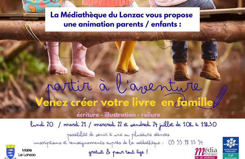 Atelier familles écriture illustration le lonzac