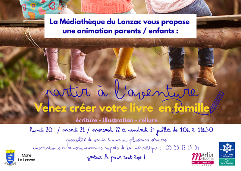 Atelier familles écriture illustration le lonzac