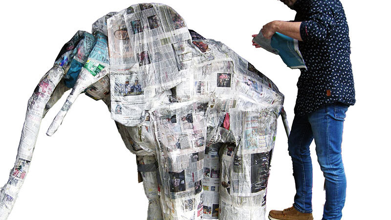 éléphant papier maché 2