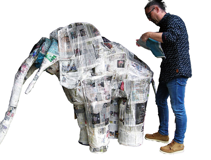 éléphant papier maché 2