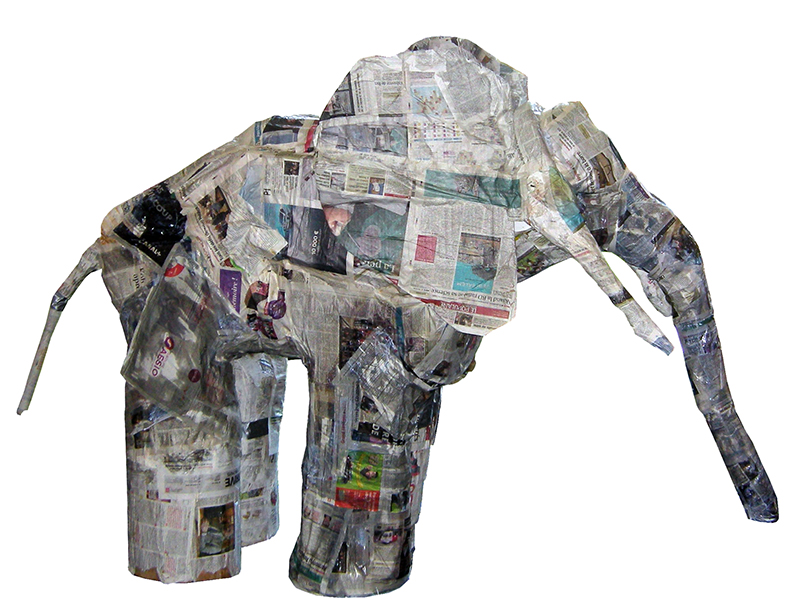 éléphant papier maché