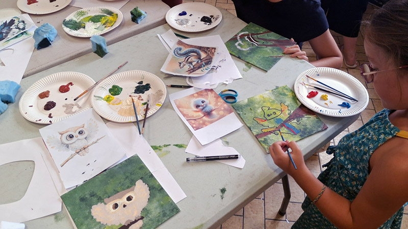 Atelier creation collective acrylique chamberet (2)